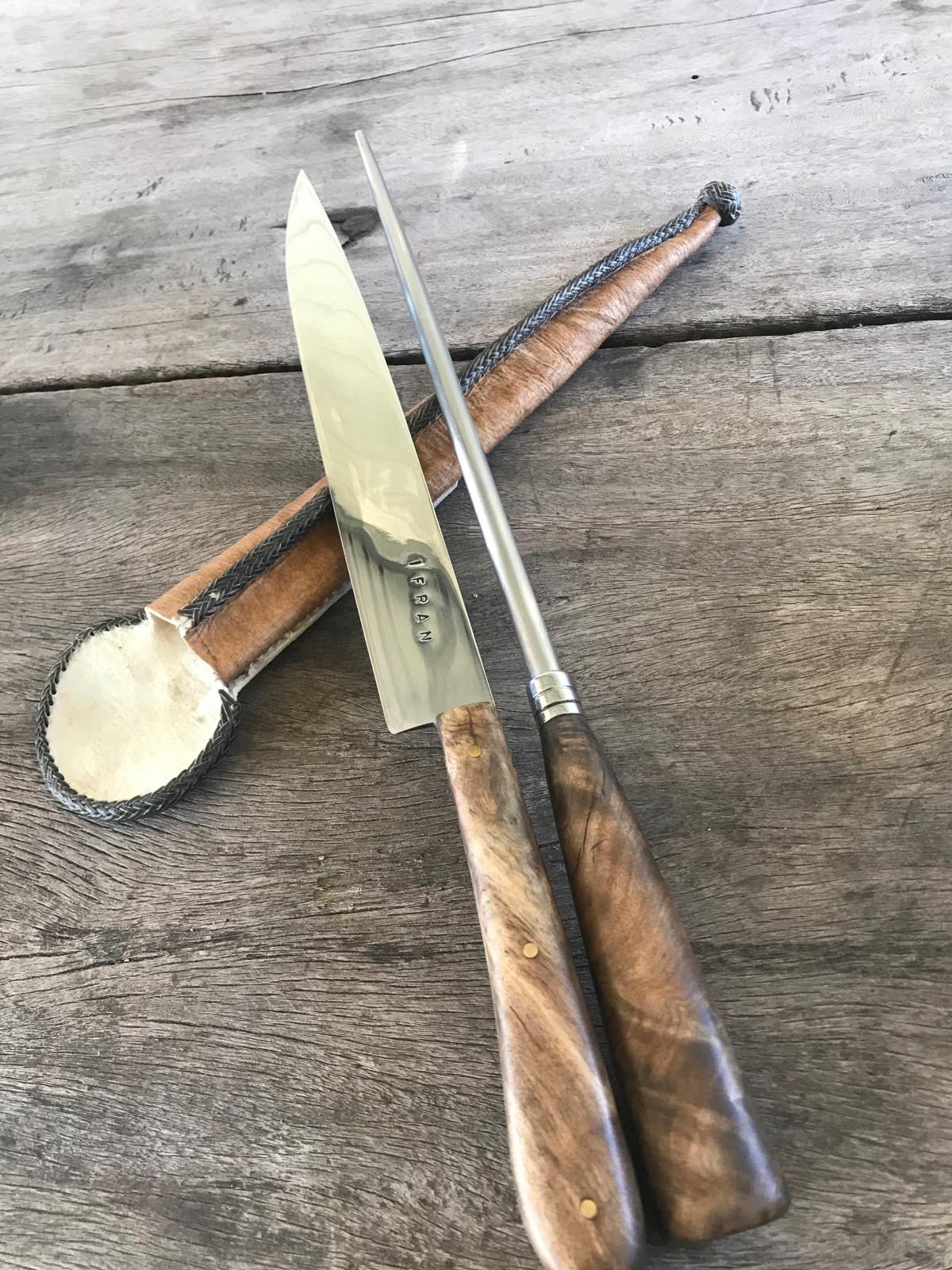 Juego de cuchillo y chaira